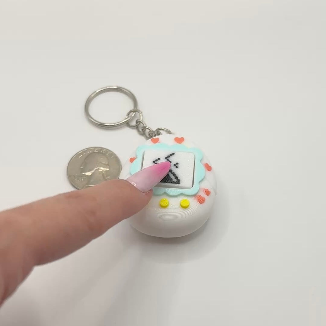 Clicky Tamagotchi-Style Keychain – Retro Pixel Pet Fidget