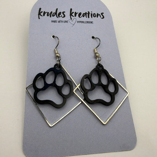 Pawprint Dangle Earrings
