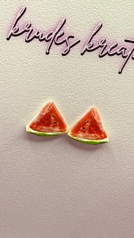 Realistic UV Printed Watermelon Earrings