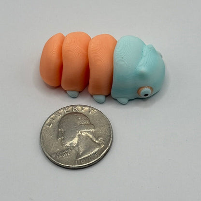 Mini Flexi Glow-in-the-Dark Grub Worm — Small, Squishy, and Night-Time Magical