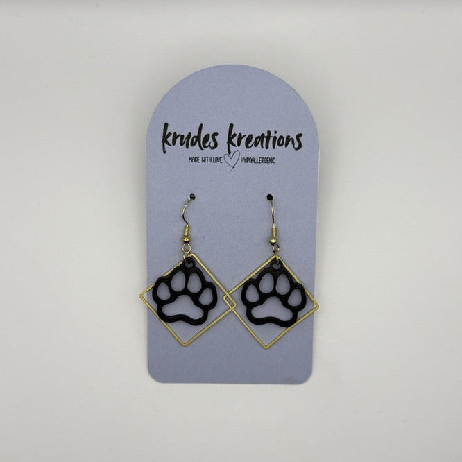 Pawprint Dangle Earrings