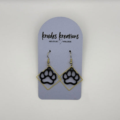 Pawprint Dangle Earrings