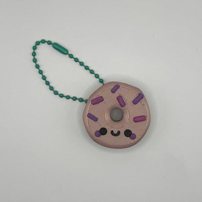 Cute Donut Keychain – Kawaii Sprinkle Mini Charm