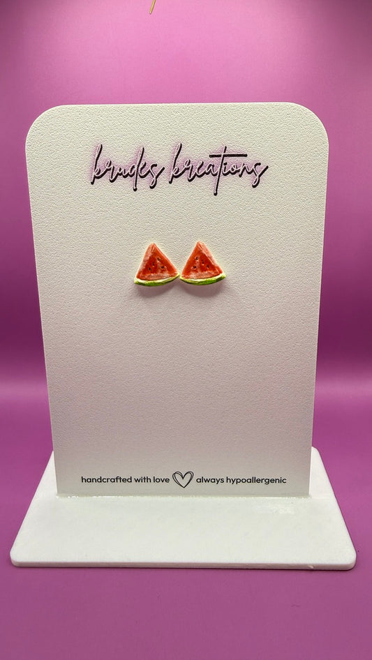 Realistic UV Printed Watermelon Earrings