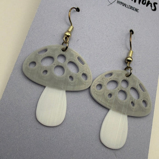 Whimsical Mushroom Dangle Earrings