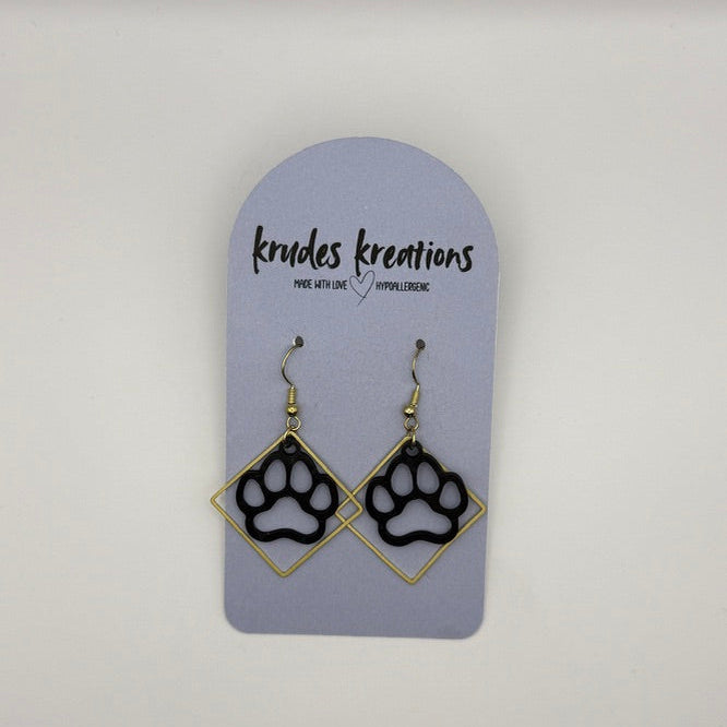 Pawprint Dangle Earrings