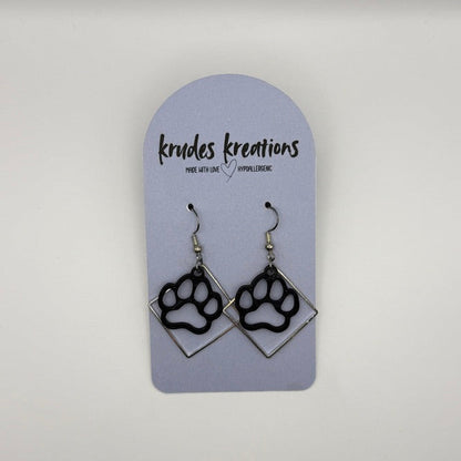 Pawprint Dangle Earrings