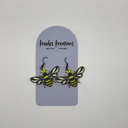 Bold Honeybee Statement Earrings