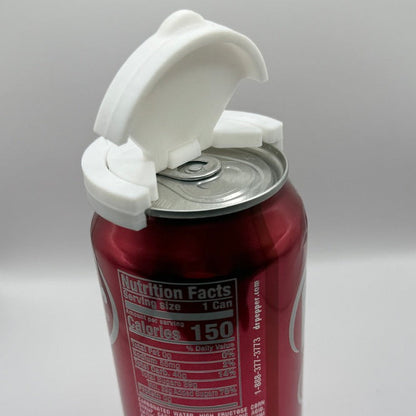 Snap-On Soda Can Topper — Reusable Flip Lid Cover