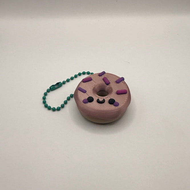 Cute Donut Keychain – Kawaii Sprinkle Mini Charm
