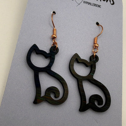 ✨ Outline Cat Earrings – Minimal & Cute