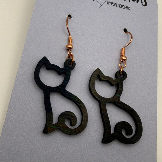 ✨ Outline Cat Earrings – Minimal & Cute