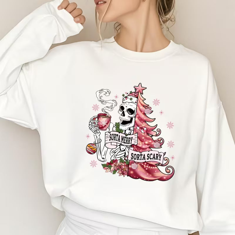 Sorta Merry - Sorta Scary Crewneck Sweatshirt