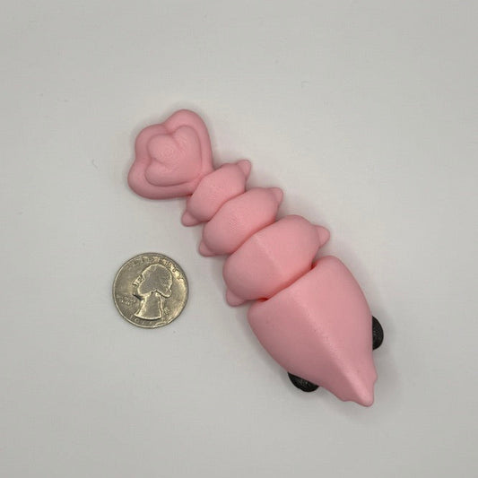 🐙 Pink Shrimp Fidget — Mini, Regular & Large Sizes