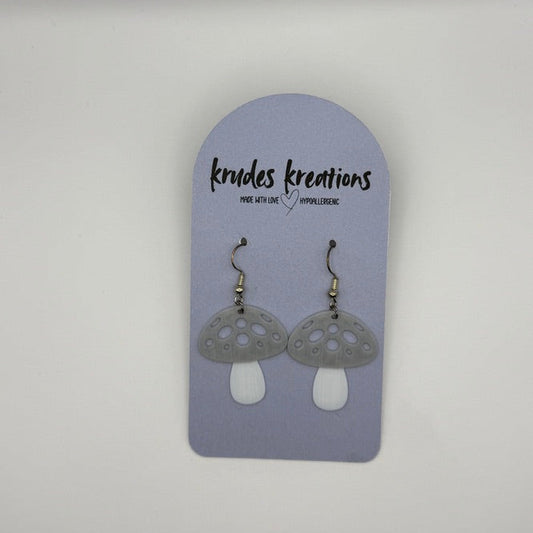 Whimsical Mushroom Dangle Earrings