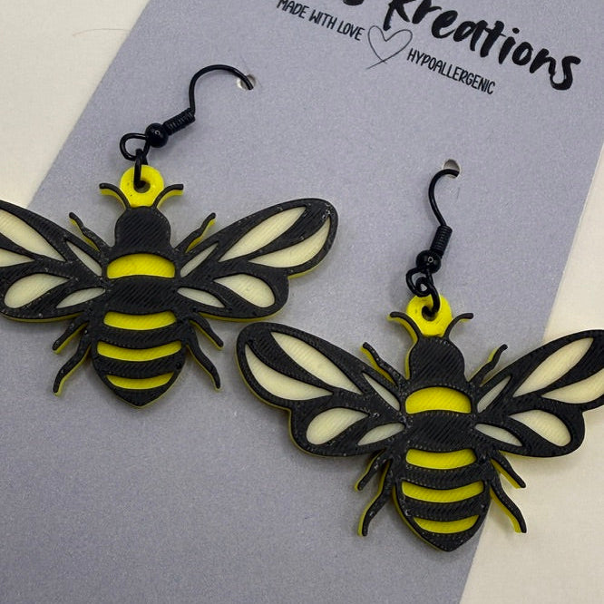 Bold Honeybee Statement Earrings