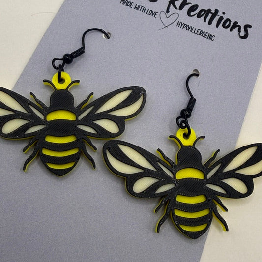 Bold Honeybee Statement Earrings