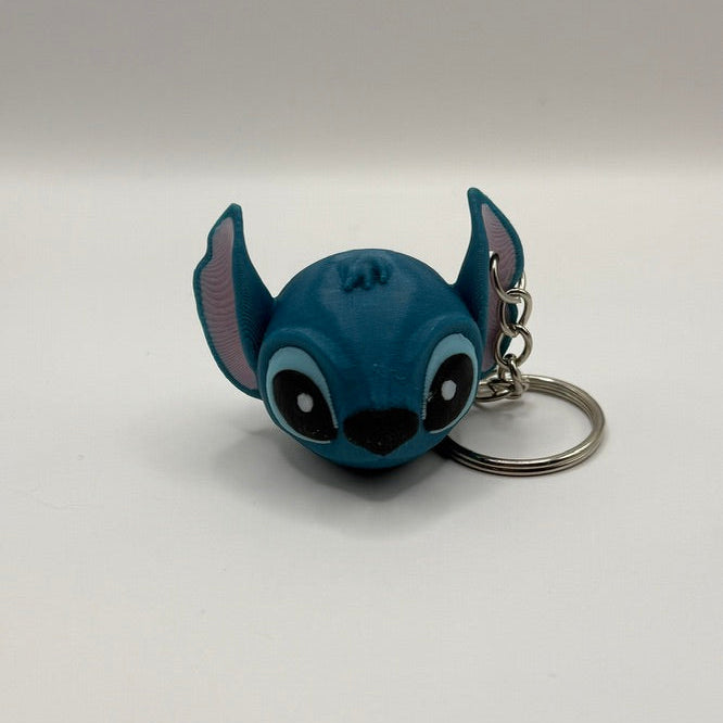 Stitch-Inspired Clicky Keychain – Cute 3D Printed Fidget Clip