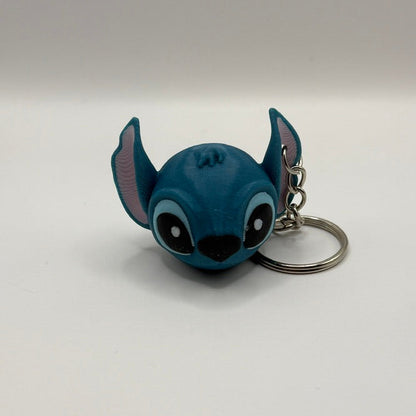 Stitch-Inspired Clicky Keychain – Cute 3D Printed Fidget Clip