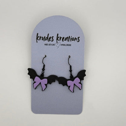 🦇 Lilith’s Bat Bow Earrings