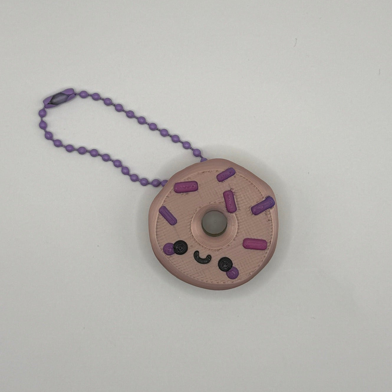 Cute Donut Keychain – Kawaii Sprinkle Mini Charm