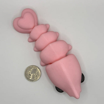 🐙 Pink Shrimp Fidget — Mini, Regular & Large Sizes