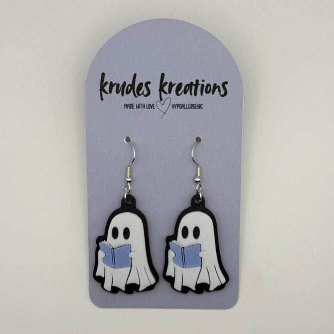 📚👻 Bookish Ghost Earrings
