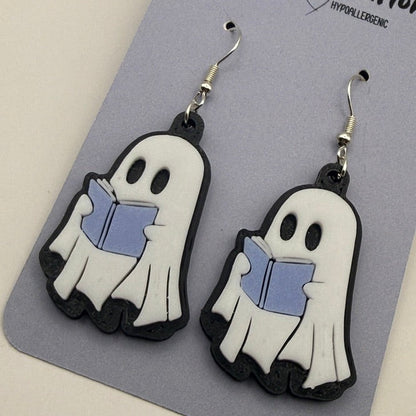 📚👻 Bookish Ghost Earrings