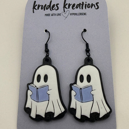 📚👻 Bookish Ghost Earrings