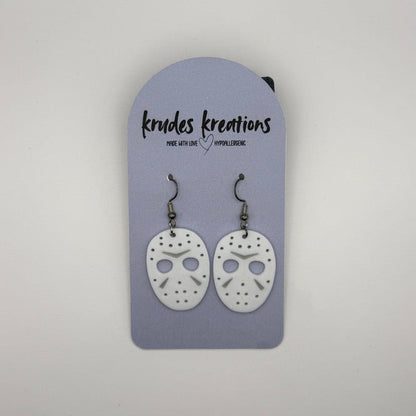 Jason-Inspired Mask Earrings