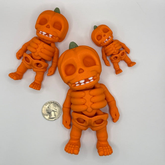 🎃 Pumpkin Skeleton Flexi – Available in Mini, Regular & Large