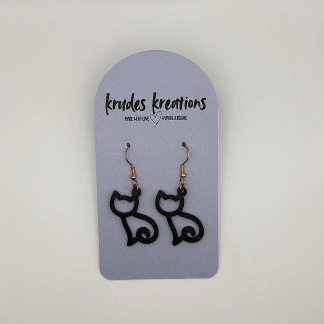 ✨ Outline Cat Earrings – Minimal & Cute