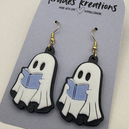 📚👻 Bookish Ghost Earrings