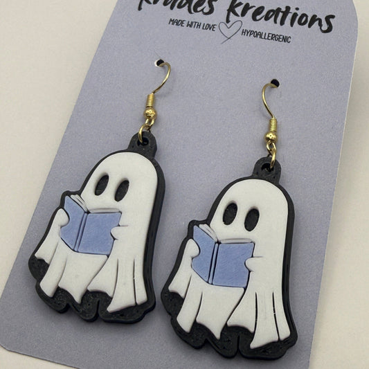 📚👻 Bookish Ghost Earrings