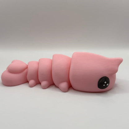 🐙 Pink Shrimp Fidget — Mini, Regular & Large Sizes