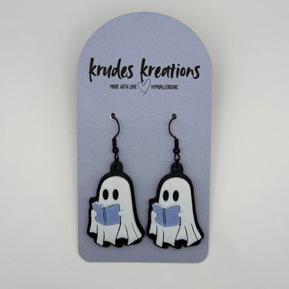 📚👻 Bookish Ghost Earrings