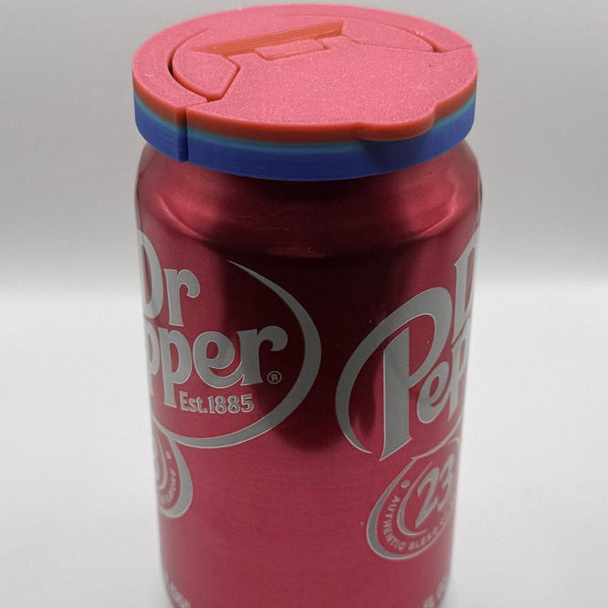 Snap-On Soda Can Topper — Reusable Flip Lid Cover