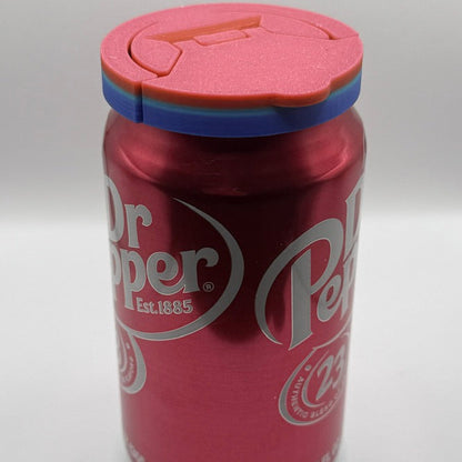 Snap-On Soda Can Topper — Reusable Flip Lid Cover