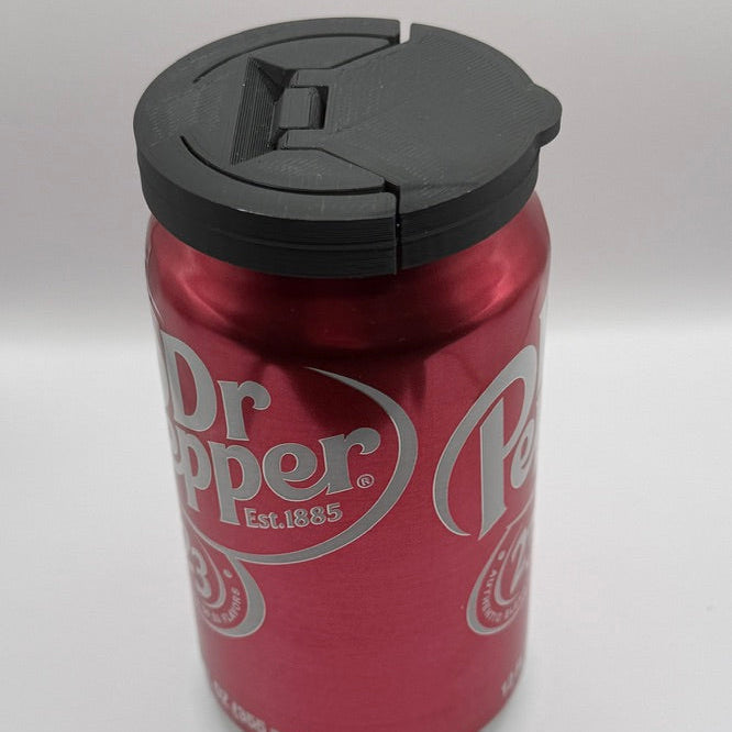 Snap-On Soda Can Topper — Reusable Flip Lid Cover