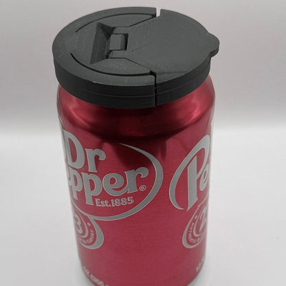 Snap-On Soda Can Topper — Reusable Flip Lid Cover