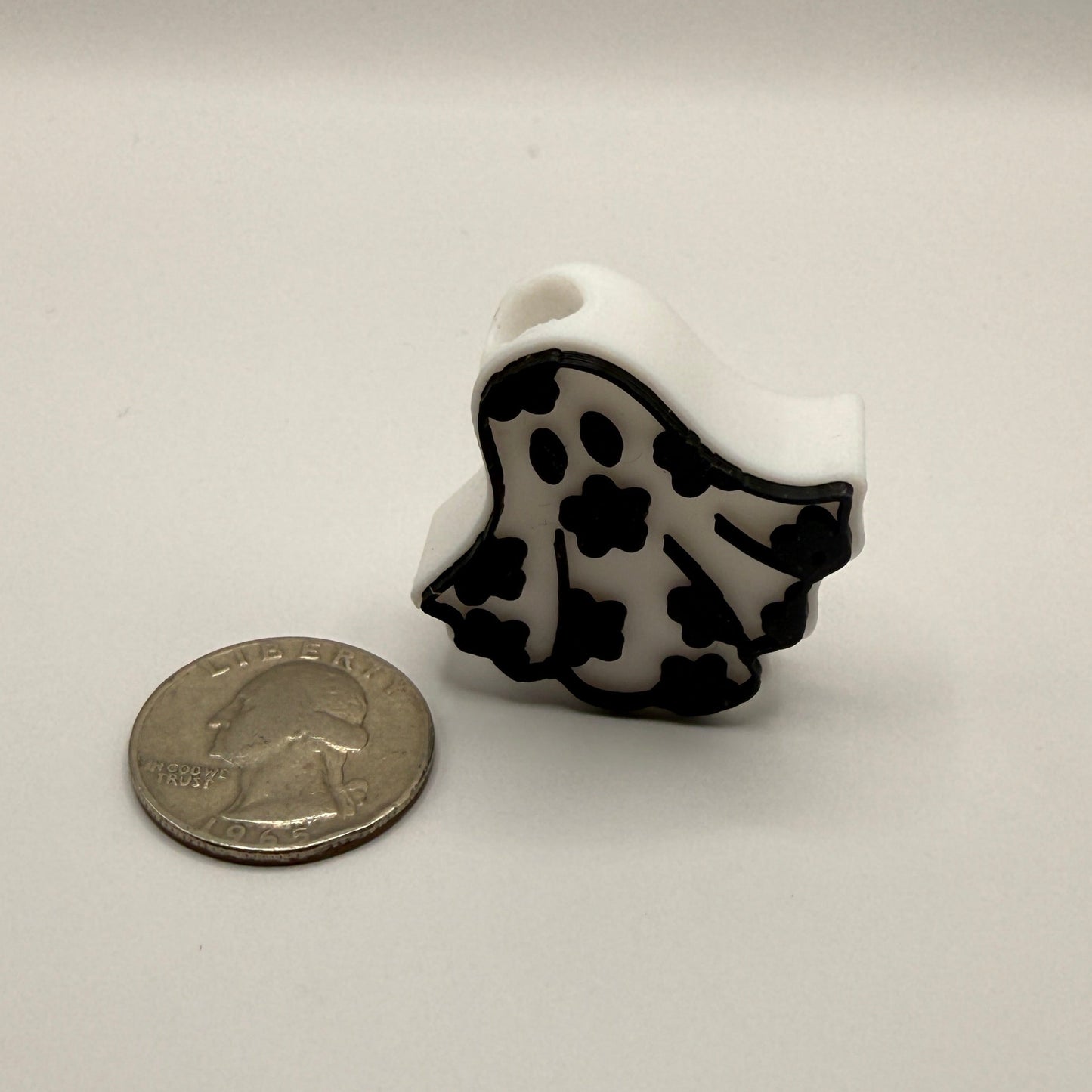 Floral Ghost Straw Topper – Cute 3D Printed Boho Spooky Drink Accessory