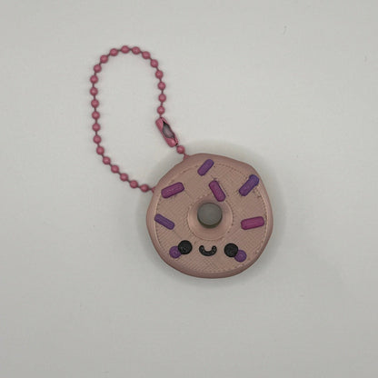 Cute Donut Keychain – Kawaii Sprinkle Mini Charm