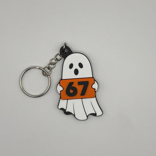 67 Ghost Keychain – Cute Spooky Charm
