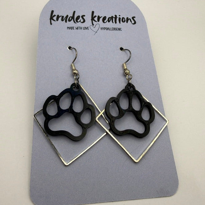 Pawprint Dangle Earrings