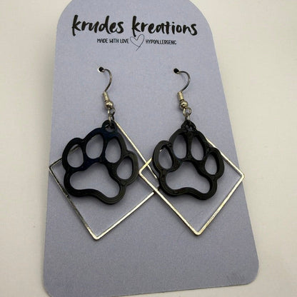 Pawprint Dangle Earrings