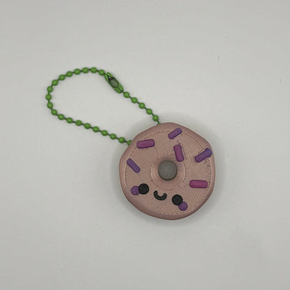 Cute Donut Keychain – Kawaii Sprinkle Mini Charm