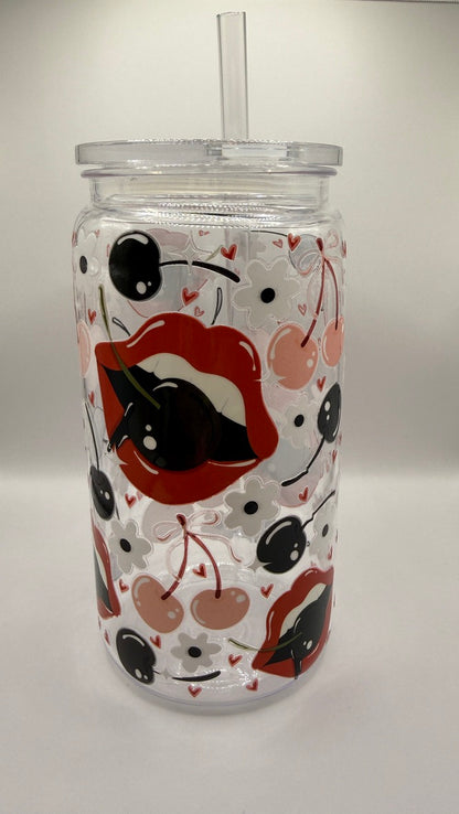 Oopsie: Dark Cherries Libbey Tumbler
