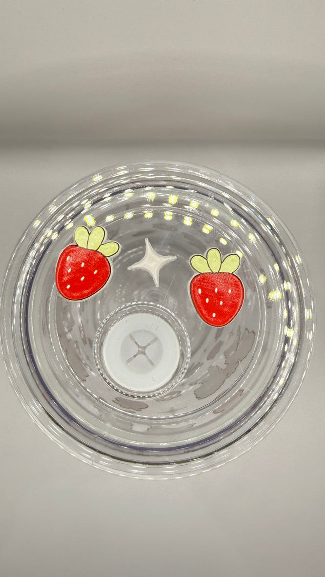 Oopsie: Coquette Strawberry Bows  Libbey Tumbler