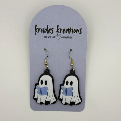 📚👻 Bookish Ghost Earrings