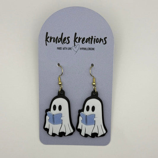 📚👻 Bookish Ghost Earrings